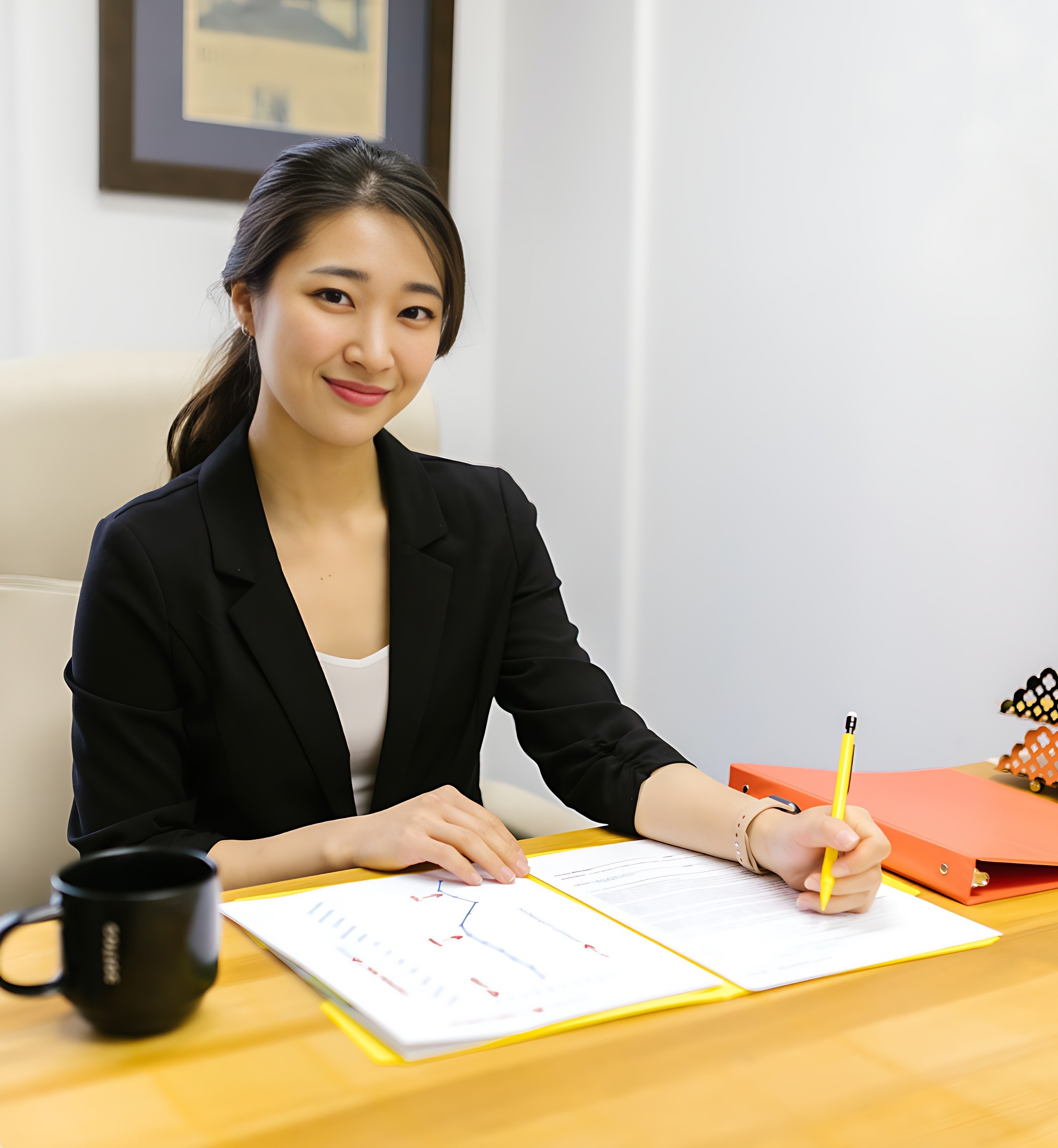 About Us thai lady image with professional background